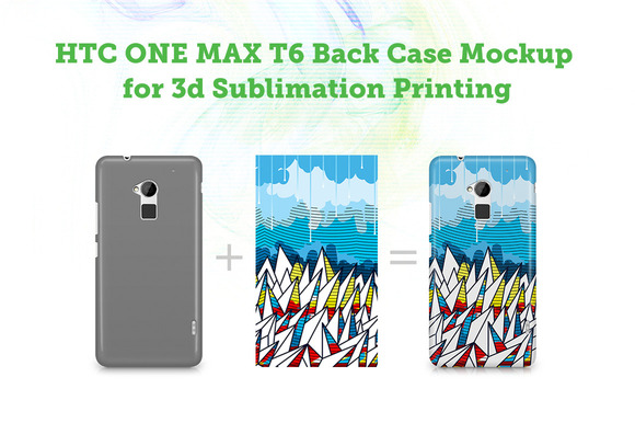 HTC One Max T6 3D Case Mockup HTC One Max T6 3D Case Mockup