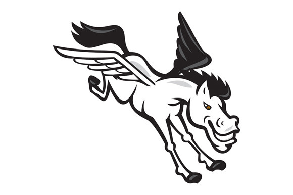 Pegasus Flying Horse Cartoon Pegasus Flying Horse Cartoon