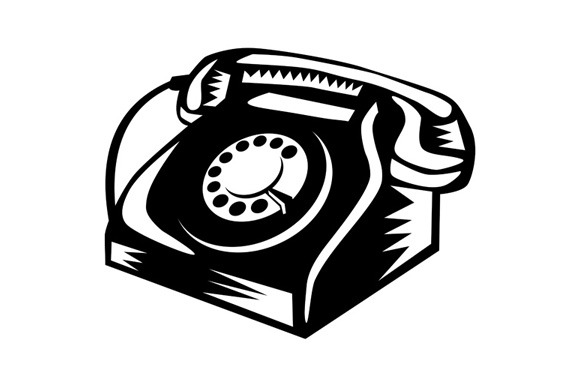 Telephone Vintage Woodcut Telephone Vintage Woodcut