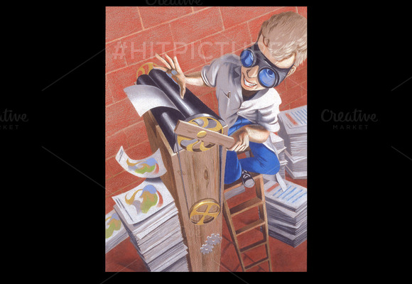 Kid Printer Handmade Illustration Kid Printer Handmade Illustration