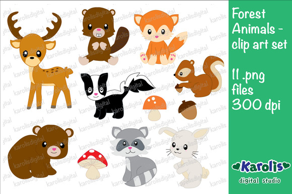 clipart forest animals - photo #48