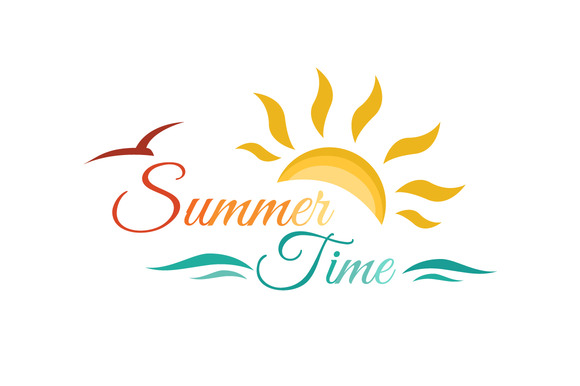 Set Of Summer Flat Icons And Labels Set Of Summer Flat Icons And Labels