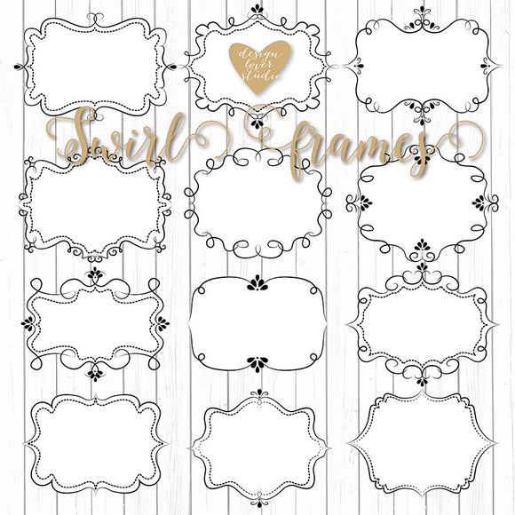 Vector Swirl Frames Clipart Vector Swirl Frames Clipart