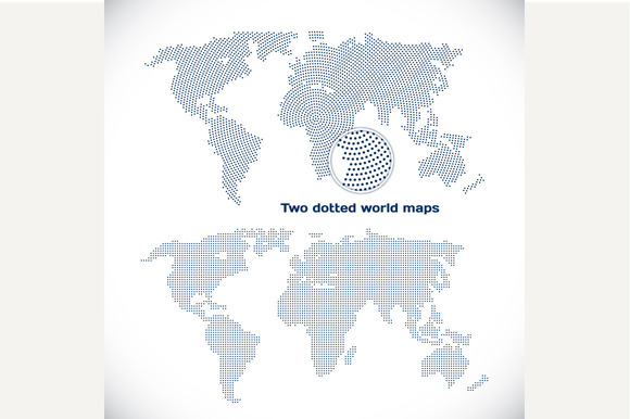 Two Dotted World Maps Two Dotted World Maps