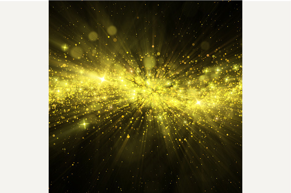 Glittering Stars On Bokeh Background Glittering Stars On Bokeh Background
