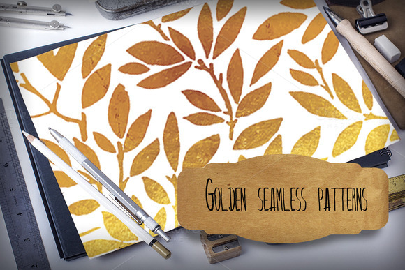 Golden Seamless Patterns Golden Seamless Patterns