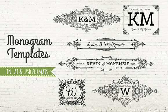 Vector Monogram Templates AI PSD Vector Monogram Templates AI PSD