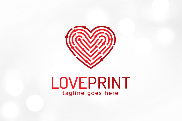 Love Print Fingerprint Love Logo Love Print Fingerprint Love Logo