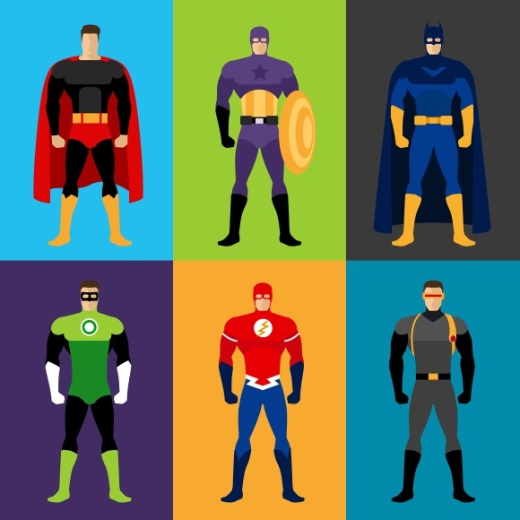 Superhero Costumes Templates » Designtube Creative Design