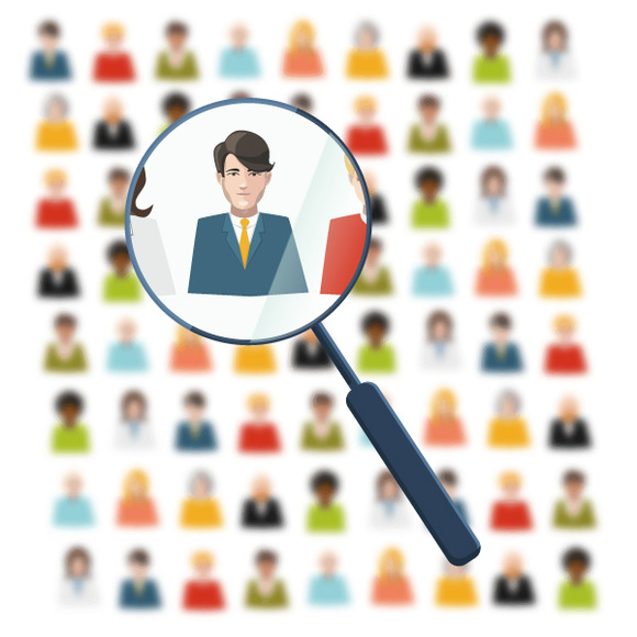 HR With Magnifier Looking For Worker HR With Magnifier Looking For Worker