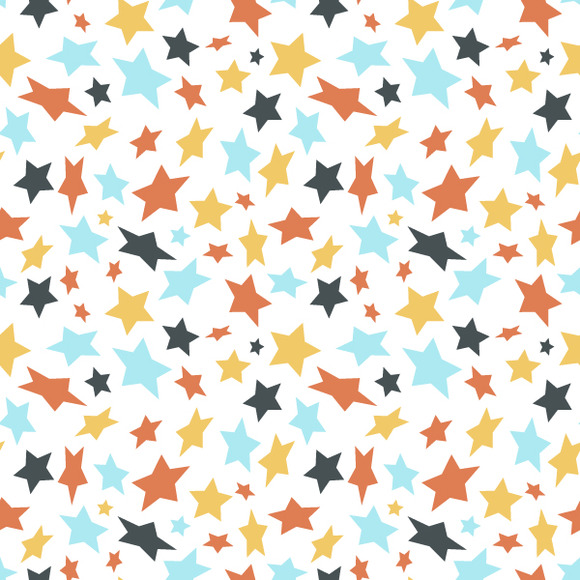 Colored Flat Stars Pattern Colored Flat Stars Pattern