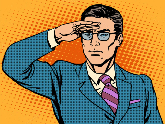 Watchman Businessman Leader Looks Watchman Businessman Leader Looks