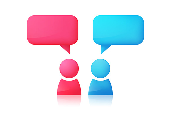 People Icons With Speech Bubbles People Icons With Speech Bubbles