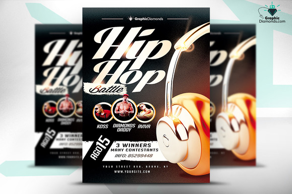 Hip Hop Battle Flyer PSD Hip Hop Battle Flyer PSD