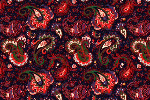 Red Paisley Seamless Pattern Red Paisley Seamless Pattern