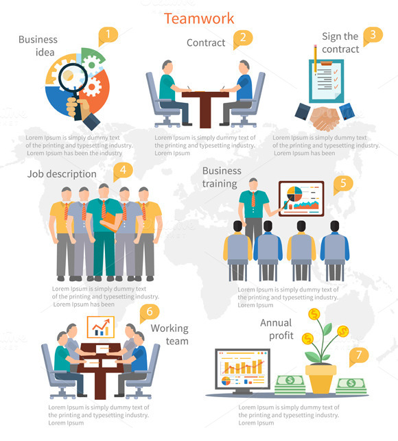 Teamwork Infographics Template Teamwork Infographics Template