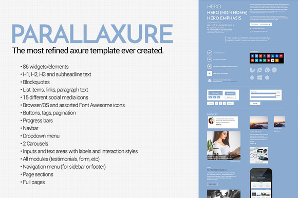 Parallaxure Axure Template Library Parallaxure Axure Template Library