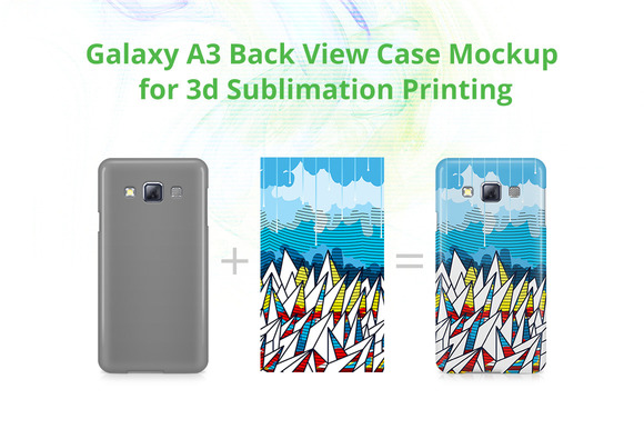 Galaxy A3 3D Case Back Mock-up Galaxy A3 3D Case Back Mock-up