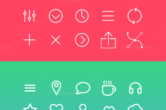 Modern Vector Icons Set In Flat Modern Vector Icons Set In Flat