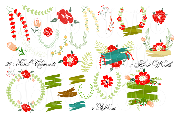 36 Unique Wedding Floral Clipart 36 Unique Wedding Floral Clipart