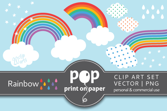 clip art vector rainbow - photo #46