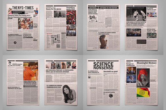 tabloid newspaper template indesign free download