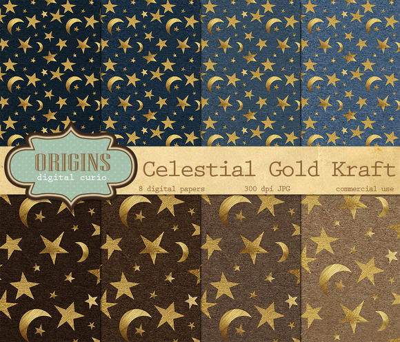 Celestial Gold Kraft Backgrounds Celestial Gold Kraft Backgrounds
