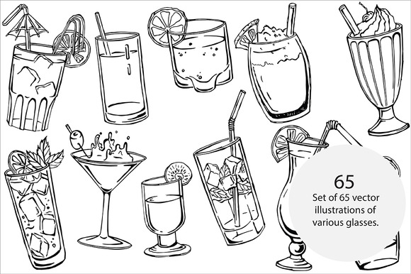 Glasses With Drinks Glasses With Drinks