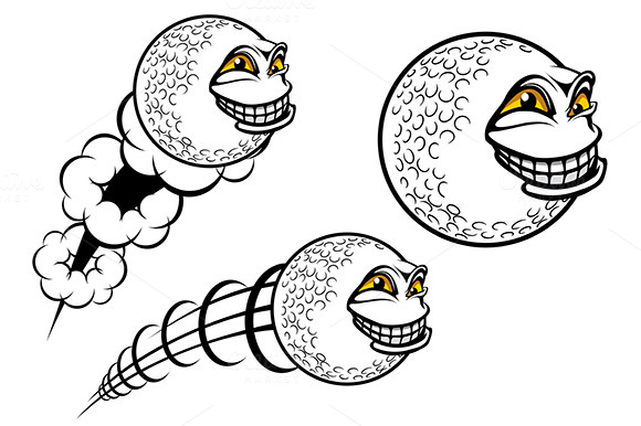 Golf Balls With Smiling Face And Mot Golf Balls With Smiling Face And Mot