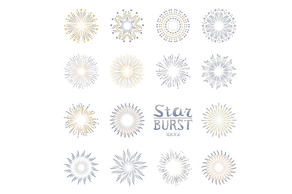 Set Color Starburst Abstract Vector Set Color Starburst Abstract Vector