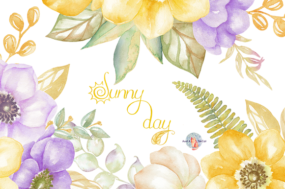 Sunny Day Watercolor Clipart Sunny Day Watercolor Clipart