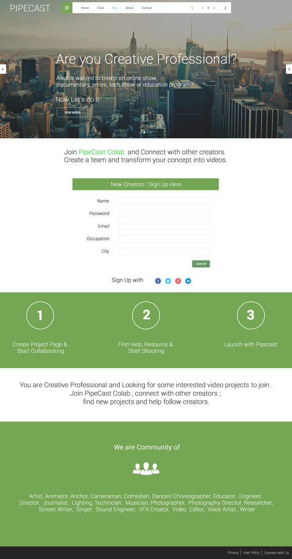 Creative Community Website Creative Community Website