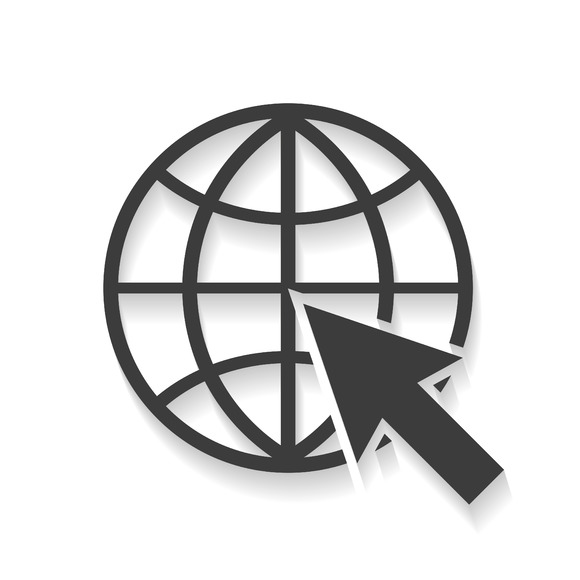 Website Icon World Globe With Shadow Website Icon World Globe With Shadow