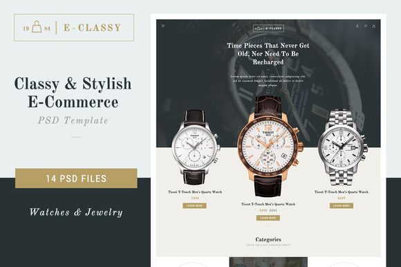 E-Classy Luxury Shop PSD Template E-Classy Luxury Shop PSD Template