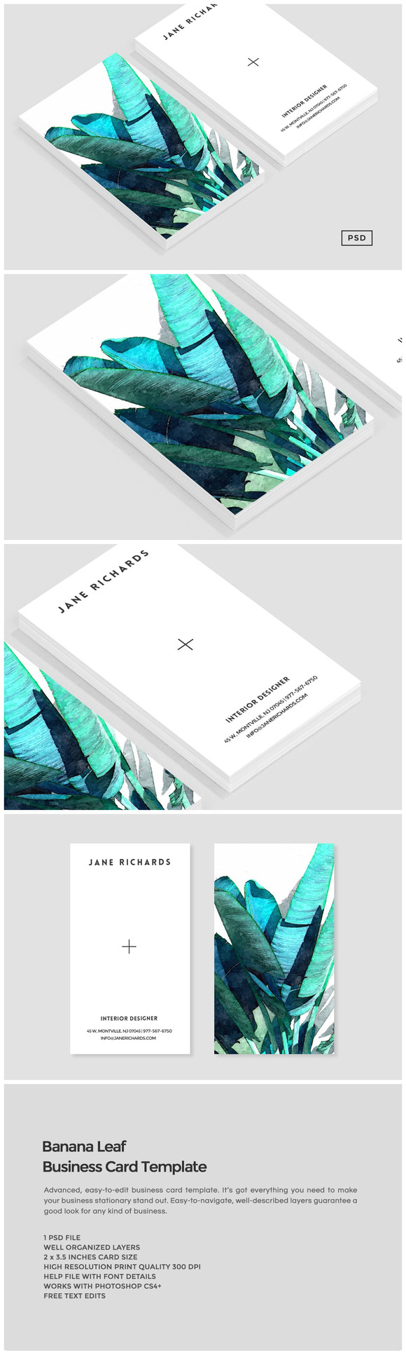 Banana Leaf Business Card Template Banana Leaf Business Card Template