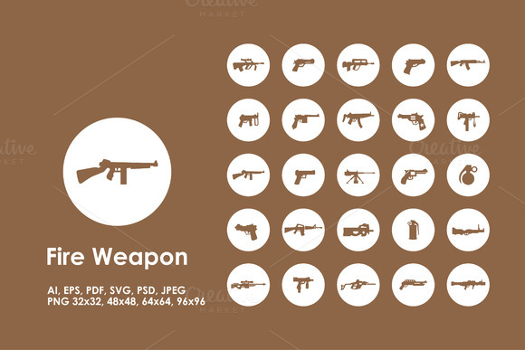 Fire Weapon Icons Fire Weapon Icons