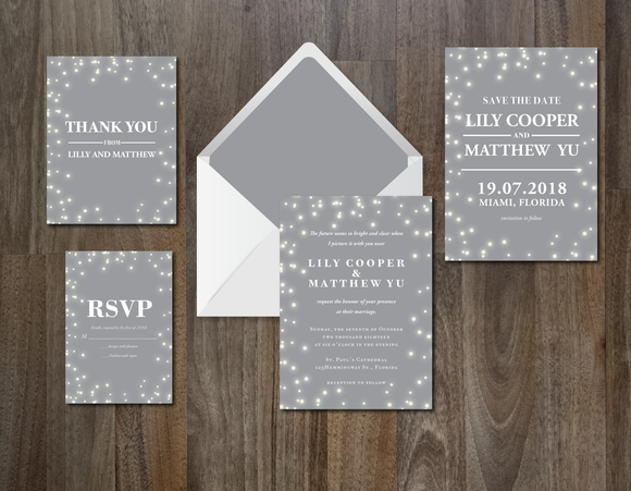 Wedding Invitation Suite Dreamy Wedding Invitation Suite Dreamy
