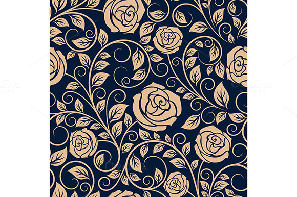 Vintage Roses Seamless Pattern Vintage Roses Seamless Pattern
