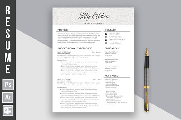 Resume Template Lily Aldrin Light Resume Template Lily Aldrin Light