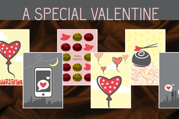 Valentine Love Greeting Card Set Valentine Love Greeting Card Set