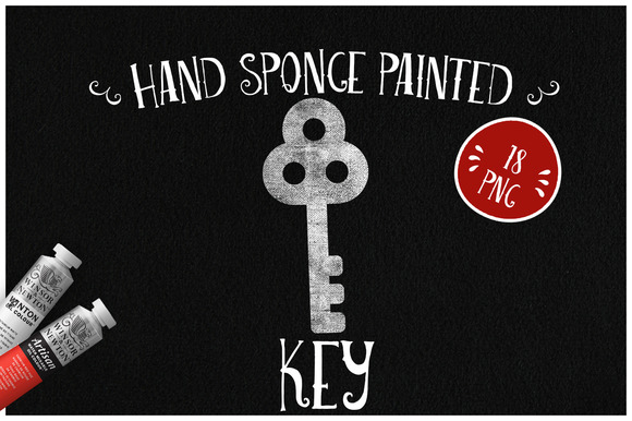 Sponge Painted Keys Sponge Painted Keys