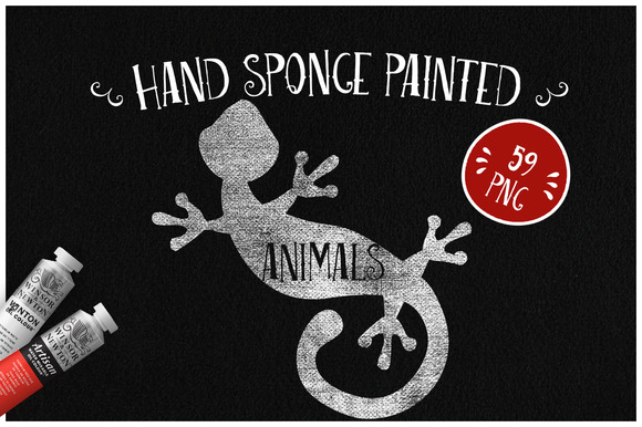 Sponge Painted Animals Sponge Painted Animals