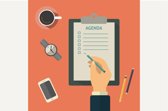 agenda indesign template