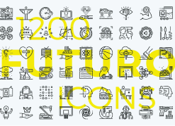 A poster with small graphics