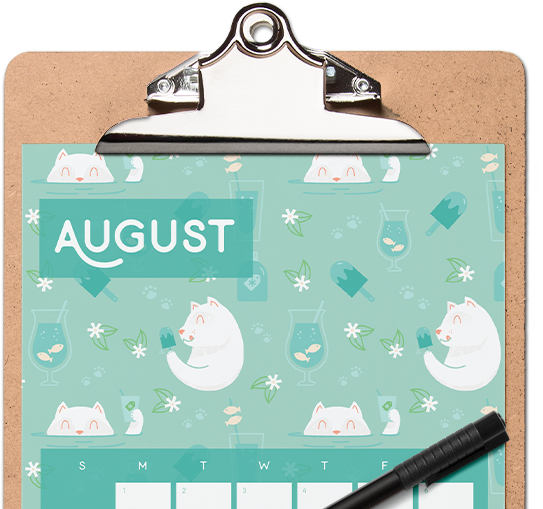 August Calendar August Calendar