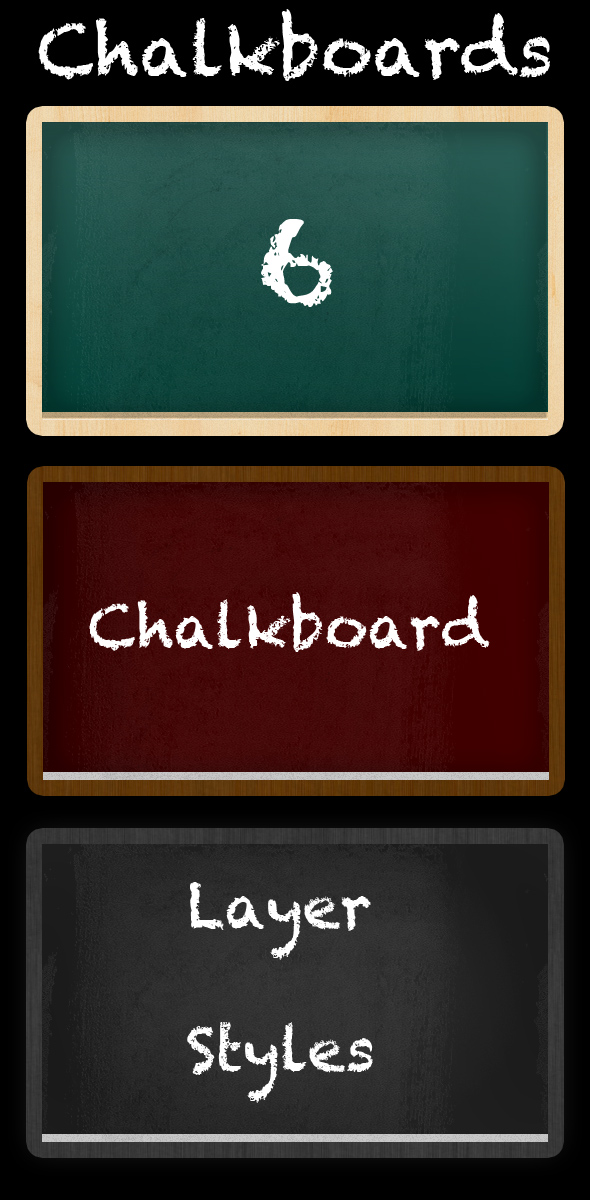 6 Chalkboard Styles Layer Styles on Creative Market