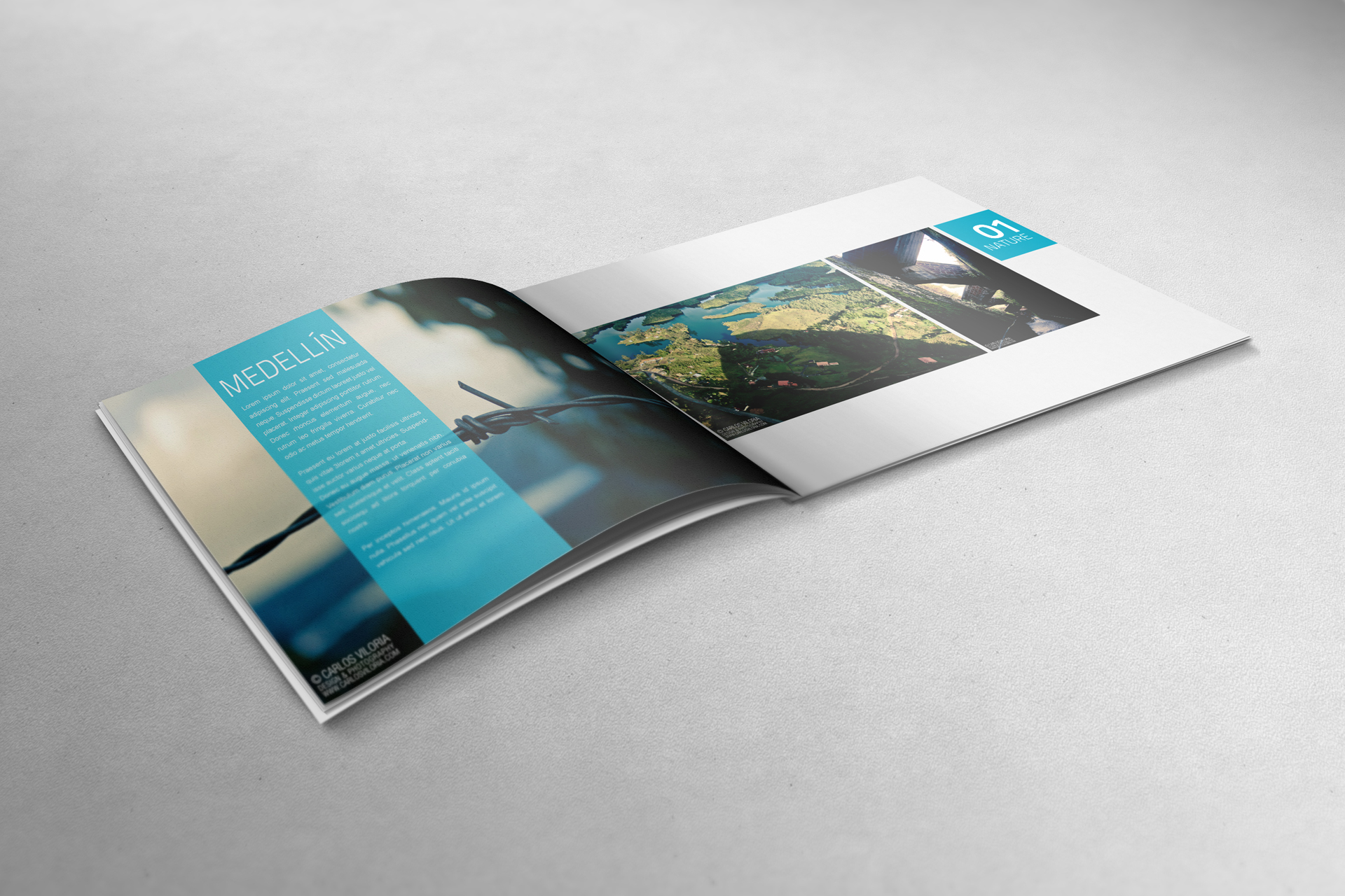 A4 Landscape Book Mockups ~ Product Mockups on Creative Market
