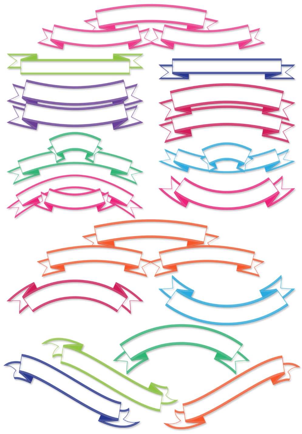 Scroll Banners Photoshop Brushes ~ Brushes on Creative Market