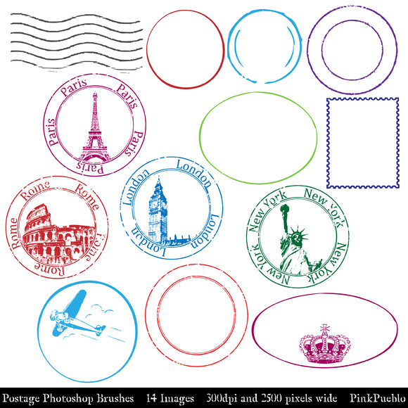 Postage Photoshop Brushes Postage Photoshop Brushes