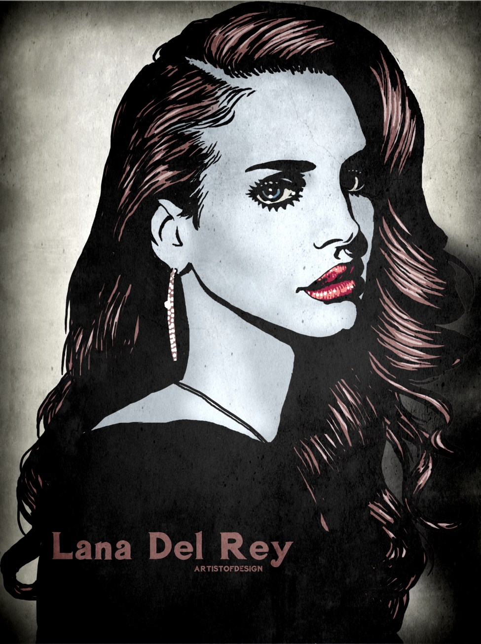 Lana Del Rey Poster Illustrations on Creative Market